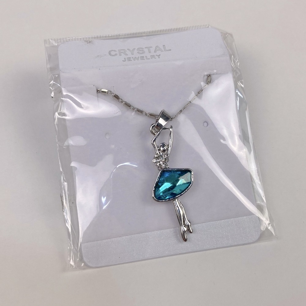🆕 *Rare* Swan Lake Ballet Dancer Pendant Crystal Necklace - Picture 14 of 15